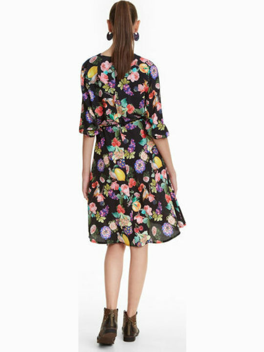 Desigual Odin Mini Dress Wrap Floral