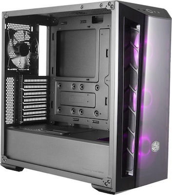 CoolerMaster MasterBox MB520 Gaming Midi Tower Κουτί Υπολογιστή με Πλαϊνό Παράθυρο και RGB Φωτισμό Μαύρο