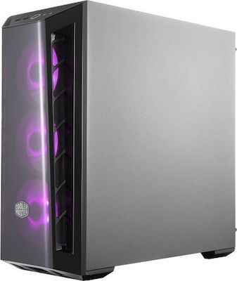 CoolerMaster MasterBox MB520 Gaming Midi Tower Κουτί Υπολογιστή με Πλαϊνό Παράθυρο και RGB Φωτισμό Μαύρο