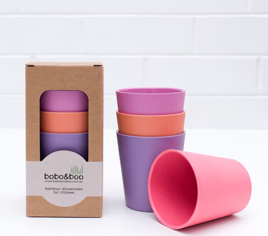 Bobo & boo Baby Cups made of Bamboo Multicolour 4pcs for 24m+m+