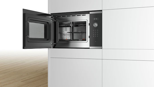 Bosch Εντοιχιζόμενος Φούρνος Μικροκυμάτων με Grill 25lt Μαύρος