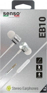 Senso EB10 In-Ear Freihändig Kopfhörer mit Stecker 3.5mm Weiß