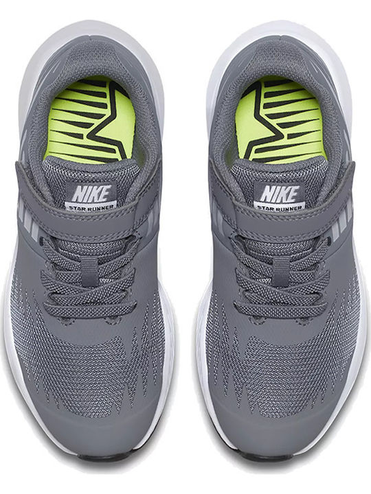 Star Runner PS Kids Sports Shoes Running with Hoop & Loop Closure Gray