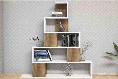 Bücherregal Pyramid White - Karydi 120x22x131cm