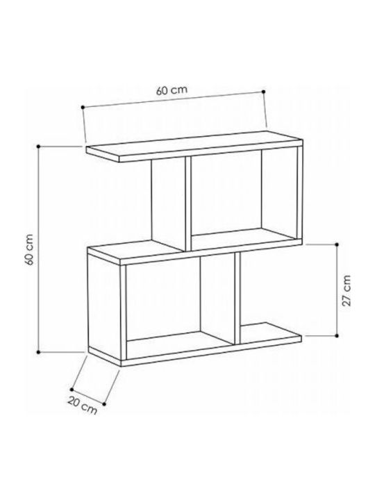Rectangular Măsuță auxiliară Homemania Cărbune de lemn L60xW20xH60cm.