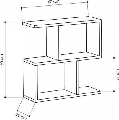 Rechteckig Beistelltisch Homemania Holz Charcoal B60xT20xH60cm