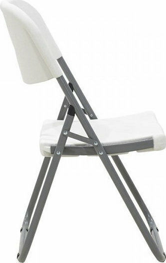 Edison Ess- und Küchenstühle Metallisch Klappbar Weiß 45x50x88cm
