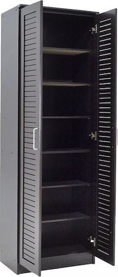 Sante Wooden Shoe Organizer with 7 Shelves Wenge 60x37x183cm