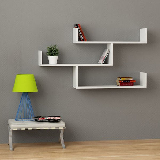 Raft Perete Tiber Alb 120x22x67cm