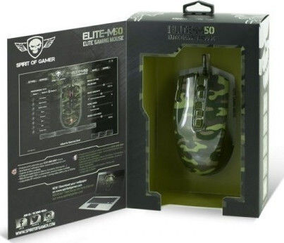 Spirit of Gamer M50 Army Edition RGB Gaming Ποντίκι 4000 DPI Πράσινο