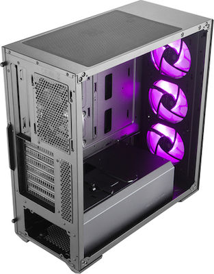 CoolerMaster MasterBox MB511 RGB Midi Tower Κουτί Υπολογιστή με Πλαϊνό Παράθυρο Μαύρο