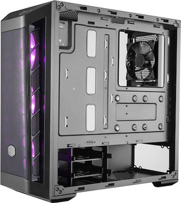 CoolerMaster MasterBox MB511 RGB Midi Tower Κουτί Υπολογιστή με Πλαϊνό Παράθυρο Μαύρο