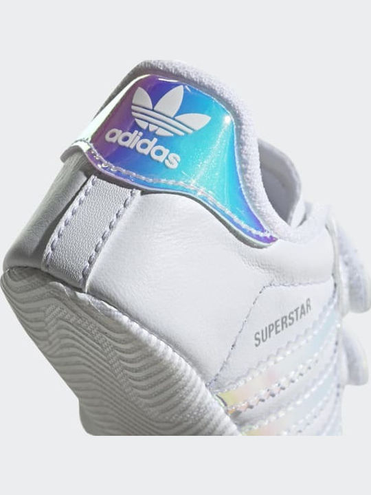 adidas Βρεφικά Sneakers Αγκαλιάς Λευκά Superstar