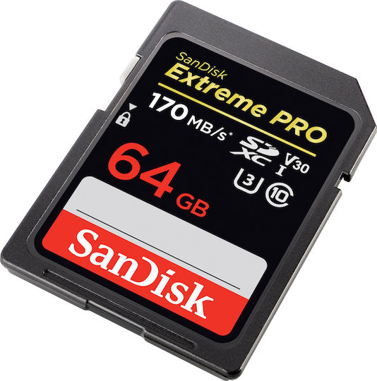 Sandisk Extreme Pro SDXC 64GB U3 V30 UHS-I 170MB/s