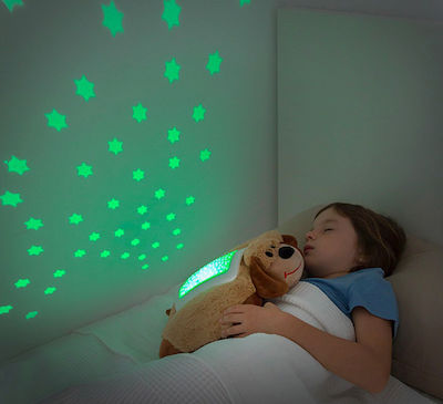 InnovaGoods Schlafspielzeug Cuddly Dog with Projector aus Stoff mit Lichtern für 36++ Monate