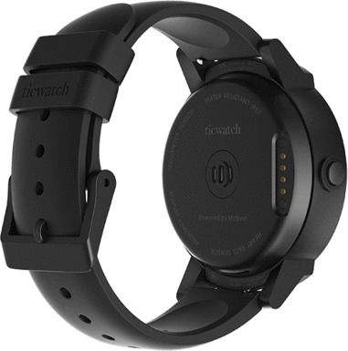 Ticwatch E 45mm Smartwatch με Παλμογράφο (Μαύρο)