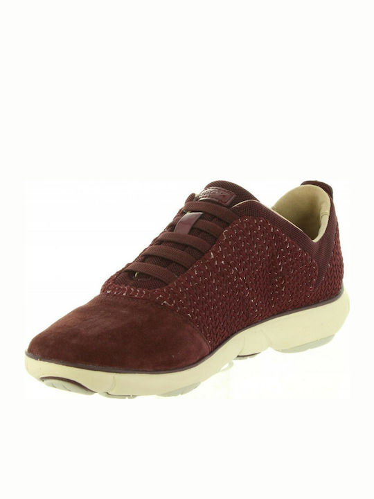 Geox D Nebula C Shi.Text Damen Anatomisch Sneakers Burgundisch