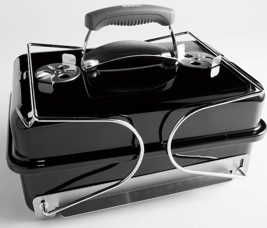 Weber Go Anywhere Stainless steel Portable Charcoal Grill with Lid 42cmx26cm