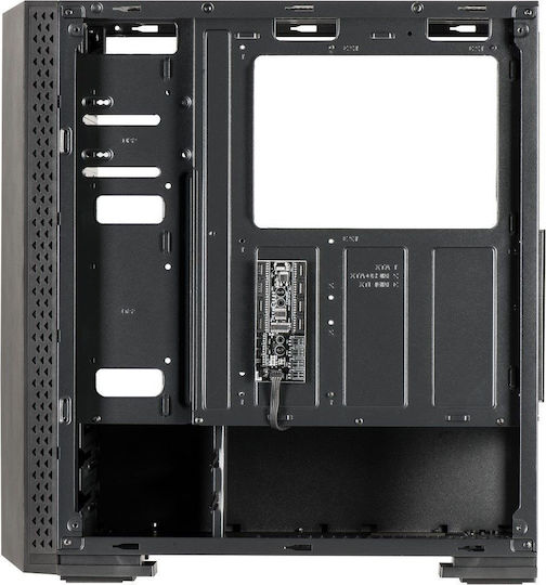 Inter-Tech S-3906 Renegade Gaming Midi-Turm Computergehäuse mit Seitenfenster und RGB-Beleuchtung Schwarz