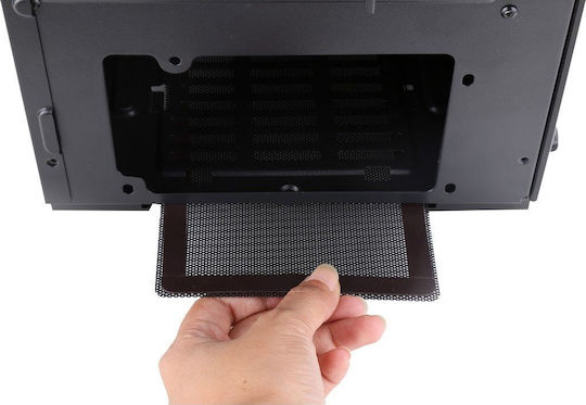 Inter-Tech S-3906 Renegade Gaming Midi-Turm Computergehäuse mit Seitenfenster und RGB-Beleuchtung Schwarz