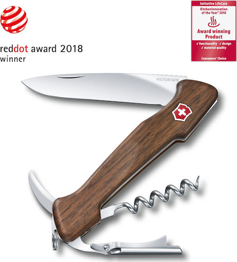 Victorinox Wine Master Swiss Army Knife 6 Tools Brown in Leather Case