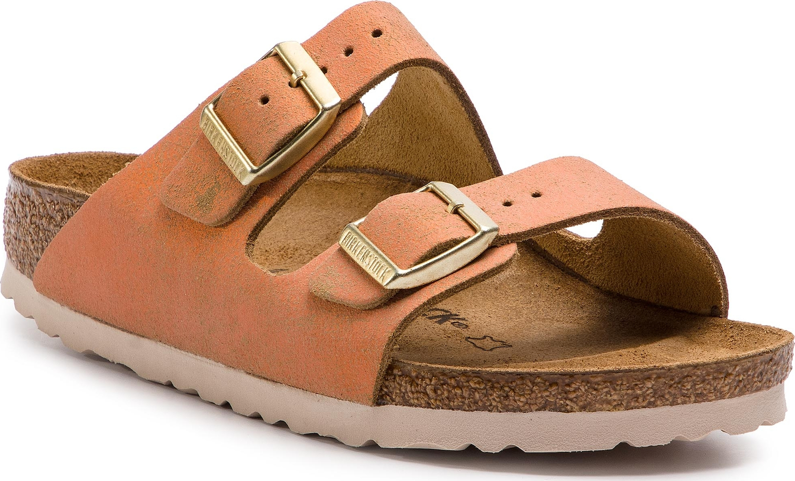 metallic copper leather birkenstock