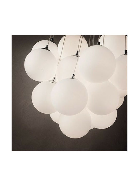 Ideal Lux Mapa Bianco SP22 Pendant Chandelier for 22 Bulbs E14, E.14 White 140230