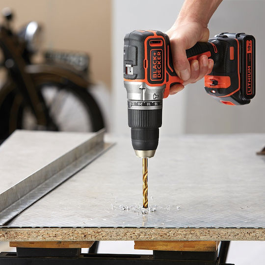 Black & Decker -XJ Percussive Drill Driver Battery Solo Brushless 18V