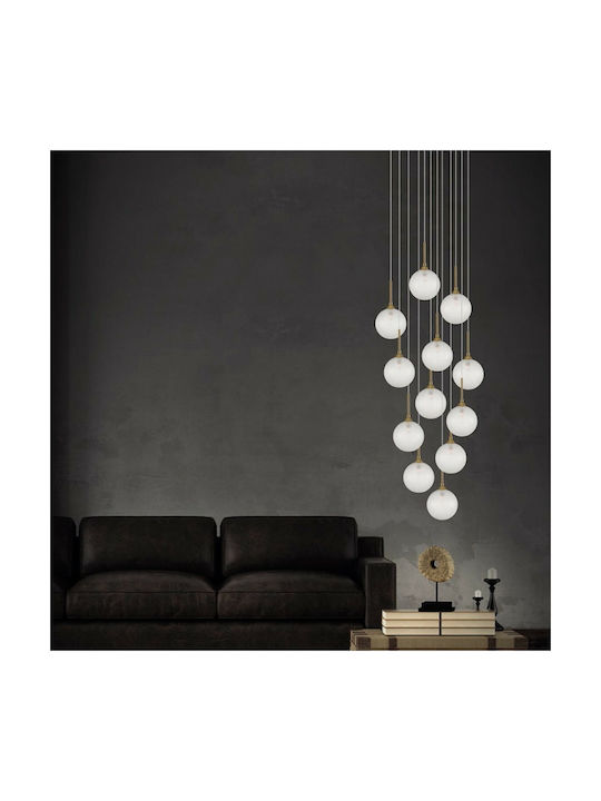 Luma Frost Gold Pendant Chandelier Frost Gold