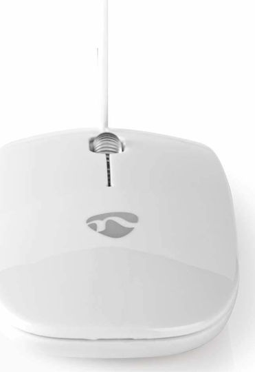 Nedis Wired Mouse Ενσύρματο Ποντίκι Λευκό