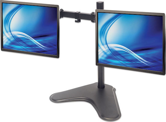 Manhattan Desktop Stand for 2 Monitors up to 32" with Arm (461559)