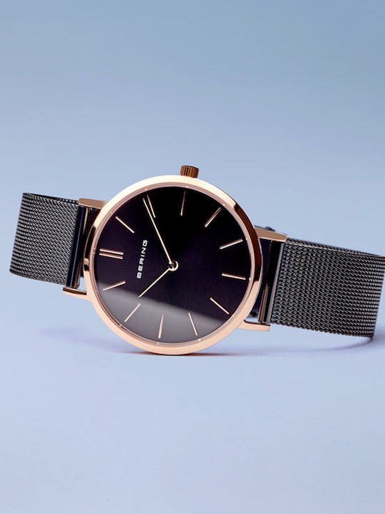 Bering Time Classic Women's Watch with Black Metal Bracelet