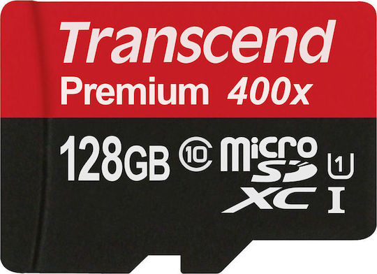 Transcend Premium 400x microSDXC 128GB U1 UHS-I With Adapter