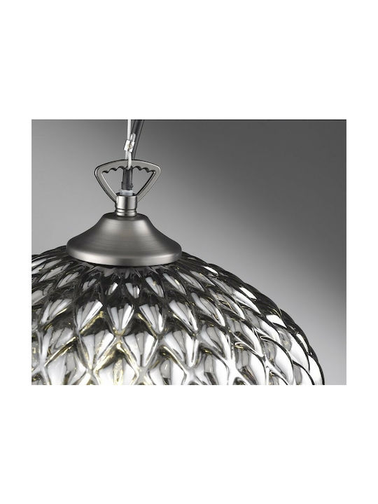 Fischer Honsel Ali Pendant Light Single-Light Bell for Socket E27 Gray