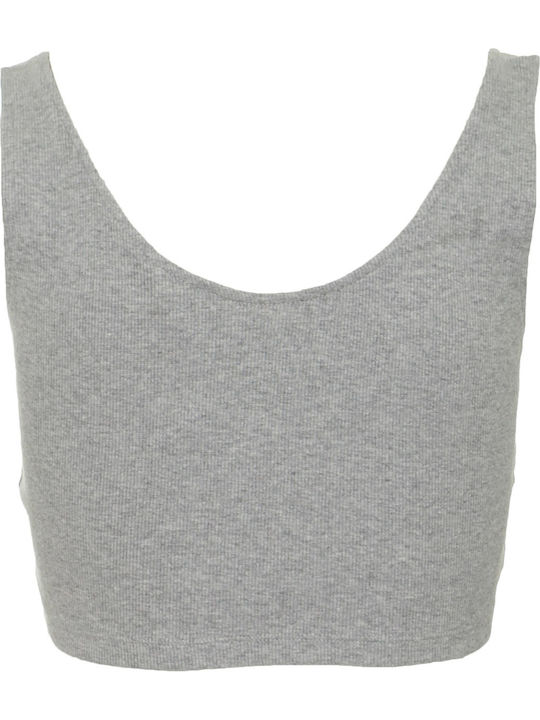 Adidas Styling Complements Summer Women's Blouse Sleeveless with V Neck Gray