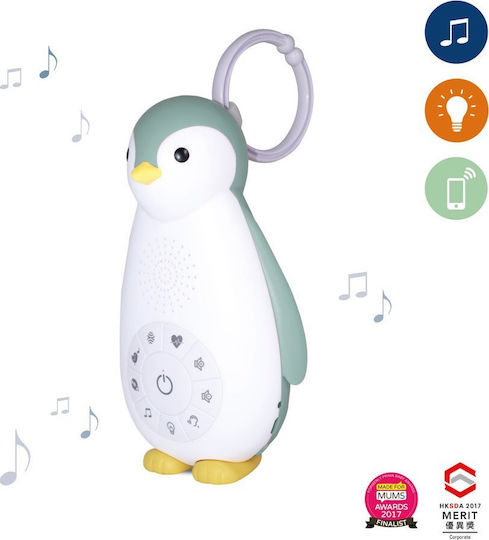 Zazu Zoe Sleep Penguin White Sounds Bluetooth Night Light Blue Rechargeable