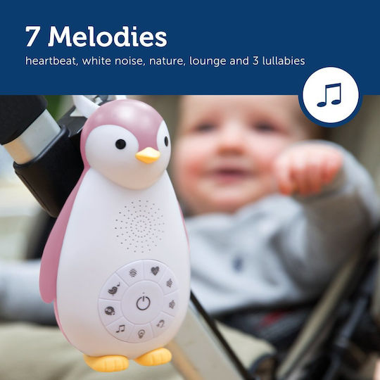 Zazu Sleep Toy Zoe The Penguin with White Noise and Light for 0++ Months