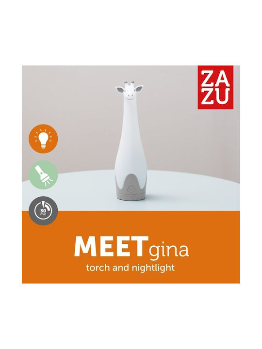 Zazu Kids Decorative Lamp Gina Giraffe with Color Changes White