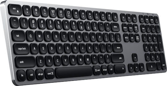 Satechi Aluminum Ασύρματο Bluetooth Πληκτρολόγιο Αγγλικό US Συμβατό με Mac Γκρι