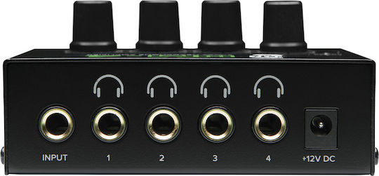 Mackie HM-4 149.284 Portable Analog Headphone Amplifier 4 Channels with Jack 6.3mm