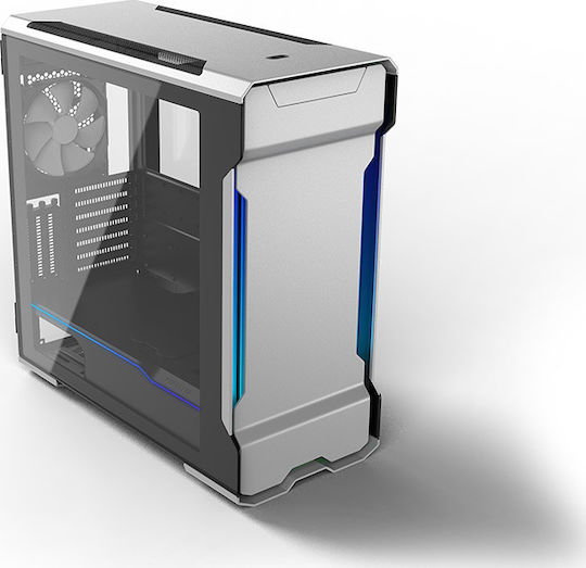Phanteks Enthoo Evolv X Glass Gaming Midi Tower Computer Case with Side Window and RGB Lighting Galaxy Silver