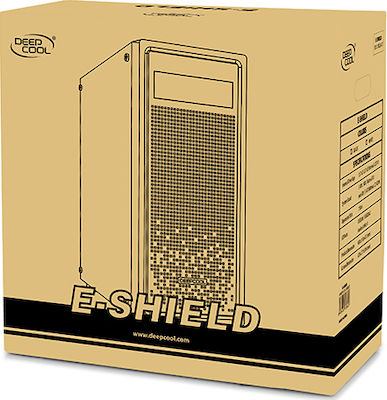 Deepcool E-Shield Midi Tower Κουτί Υπολογιστή με Πλαϊνό Παράθυρο Μαύρο