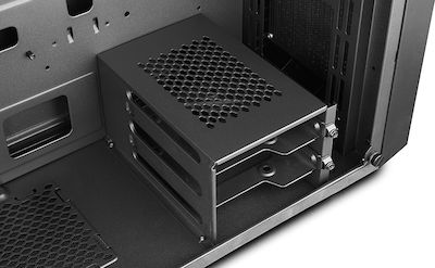 Deepcool E-Shield Midi Tower Κουτί Υπολογιστή με Πλαϊνό Παράθυρο Μαύρο