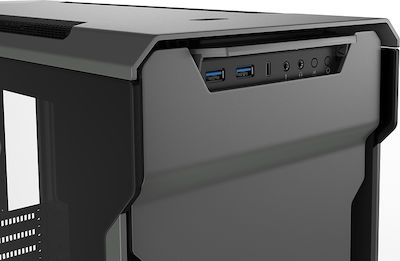 Phanteks Enthoo Evolv X Glass Gaming Midi Tower Κουτί Υπολογιστή με Πλαϊνό Παράθυρο και RGB Φωτισμό Anthracite Grey