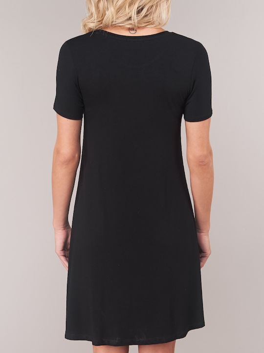 Desigual Liricaa Mini All Day Φόρεμα Κοντομάνικο Μαύρο