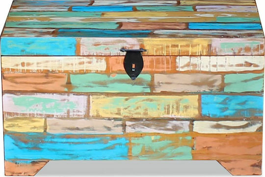 vidaXL Wooden Decorative Trunk Multicolour 73x39x41cm
