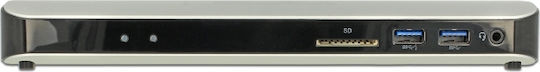 DeLock DeLock Thunderbolt 3 Docking Station with HDMI 4K PD Ethernet and Screen Connections for 2 Monitors Silver