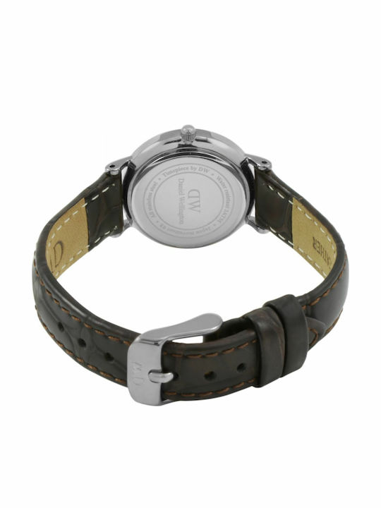 Daniel Wellington Classy York Women's Watch with Brown Leather Strap