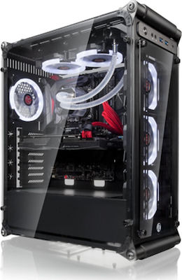 Raijintek Coeus Evo TC Gaming Midi Tower Κουτί Υπολογιστή με Πλαϊνό Παράθυρο και RGB Φωτισμό Μαύρο