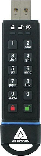 Apricorn Aegis Secure Key 16GB USB 3.0 Stick Μαύρο